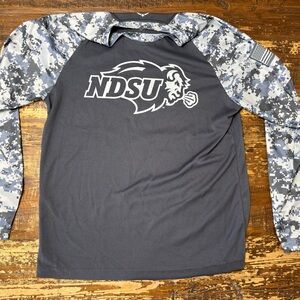 & Other Stories Gray Camo Long Sleeve Shirt